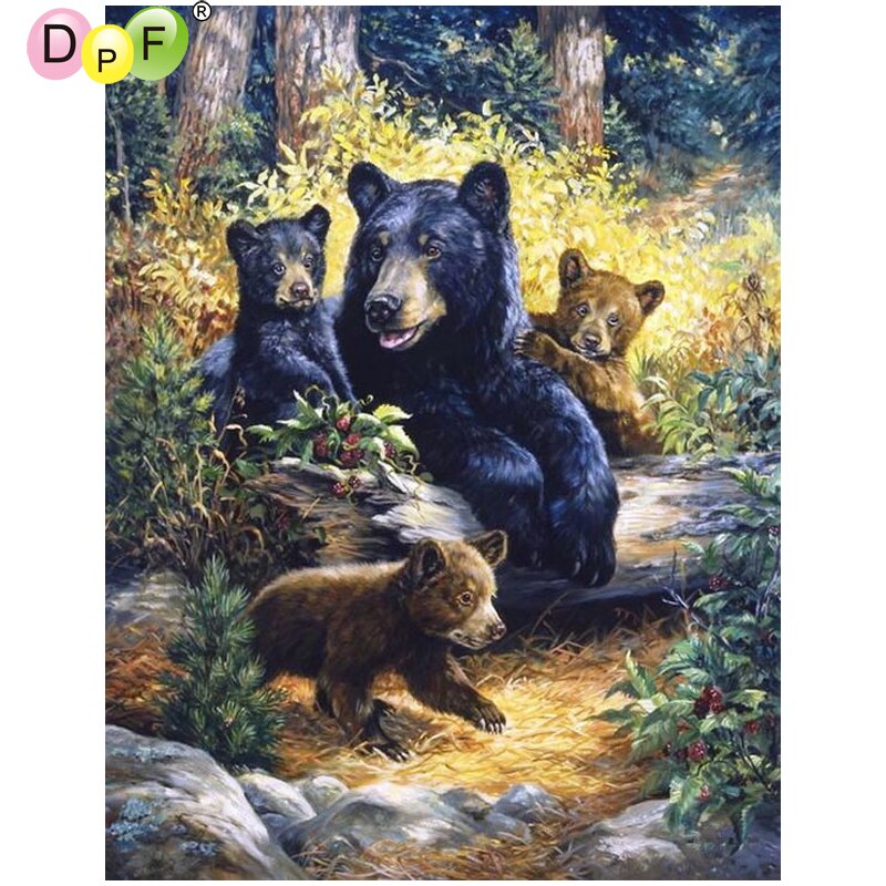 Bear Cubs - Diy 5d Full Diamond Painting