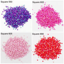 Load image into Gallery viewer, Stones Resin - AB - SQUARE - diff. Colors - 4000 pcs
