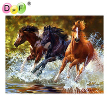 Load image into Gallery viewer, Horses Run - Diy 5d Full Diamond Painting
